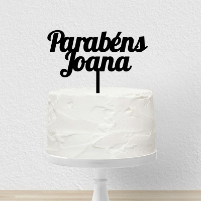 Topo Bolo Acrilico Letra 4