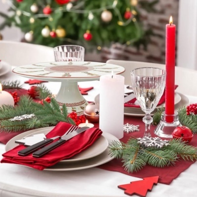 Christmas Carol Prato c/ Pé Nutcracker 28cm