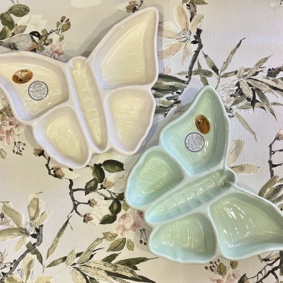 Taça Borboleta Verde Pastel
