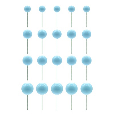 Toppers Bolas Azul Bebé - conj.20