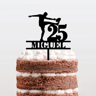 Topo Bolo Rugby Nome e Idade