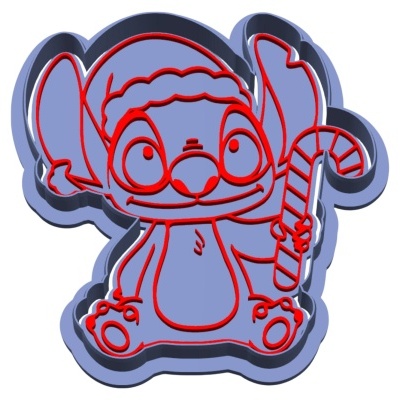Cortador c/ Carimbo Stitch Natal