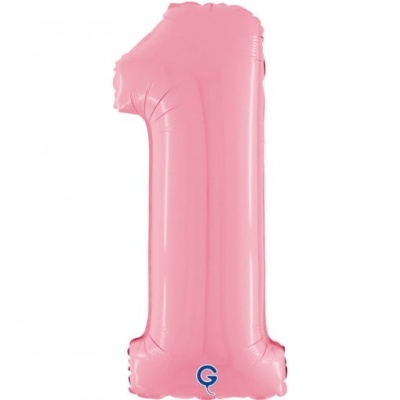Balão Número Rosa Pastel Grande