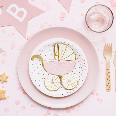 Guardanapos Carrinho Bebé Rosa