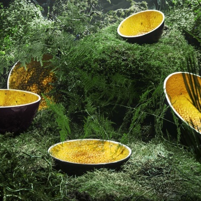 Prato Maracujá Sobremesa Bordallo Pinheiro