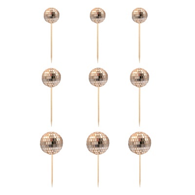 Toppers Bolas Espelhos Rosegold