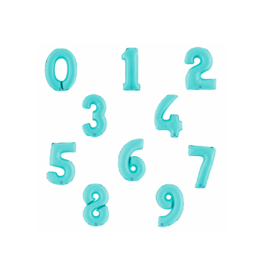 Balão Número Azul Pequeno