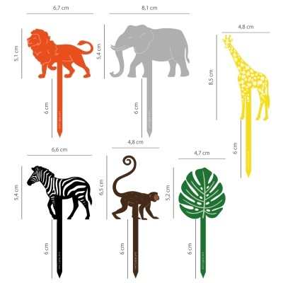 Topo Bolo Animais da Selva