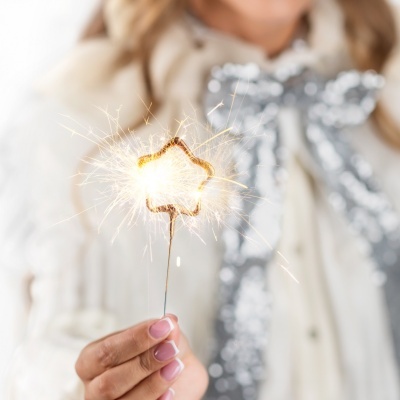 Velas Sparkle Estrela Rosegold