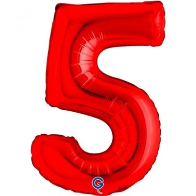 Balão Número Vermelho Pequeno