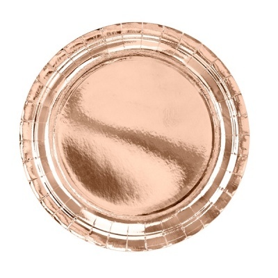 Pratos Rose Gold Metálico Lisos Grandes