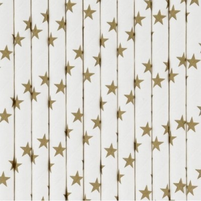 Palhinhas Dourado Estrelas -  Conj. 25