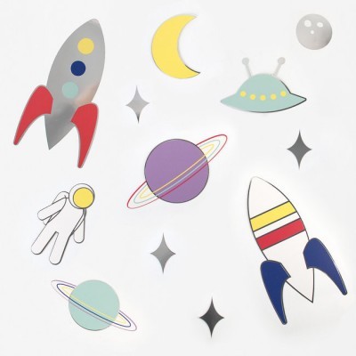 Decoração Papel Astronauta e Espaço