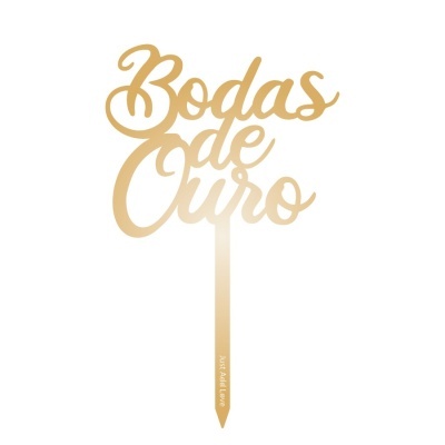 Topo Bolo Bodas de Ouro
