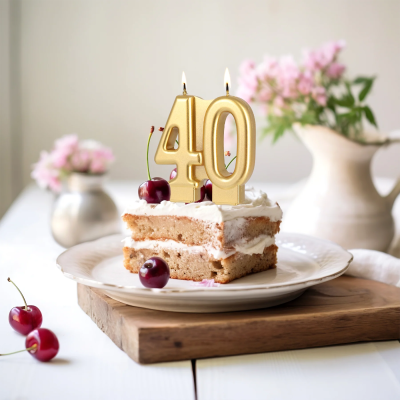 Vela Número 40 Dourada