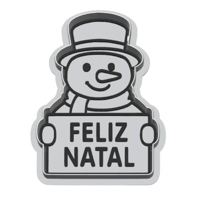 Cortador c/ Carimbo Feliz Natal Boneco de Neve