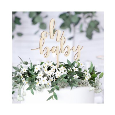 Topo Bolo Madeira Oh Baby