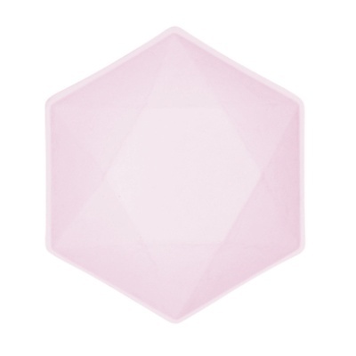Taças Eco Hexagonais Rosa Claro