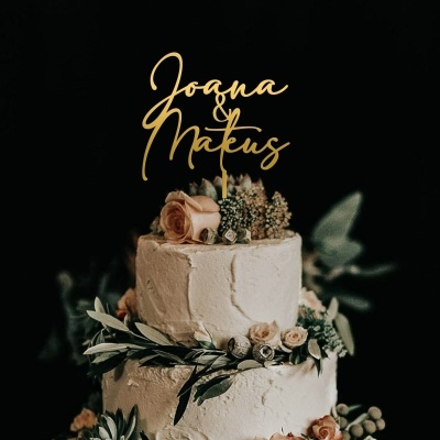 Topo Bolo Casamento e Bodas c/ Nome