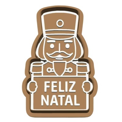 Cortador c/ Carimbo Feliz Natal Nutcraker