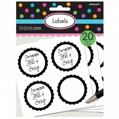 Etiquetas Autocolantes Pretas