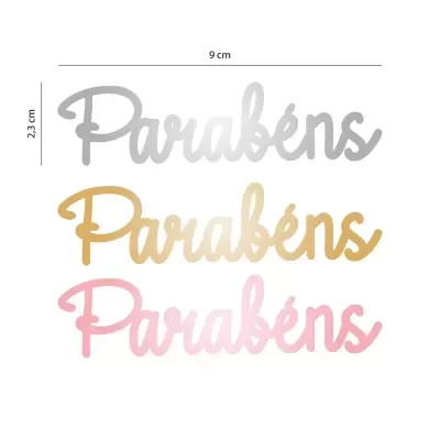 Conj. 3 Front Toppers Parabéns