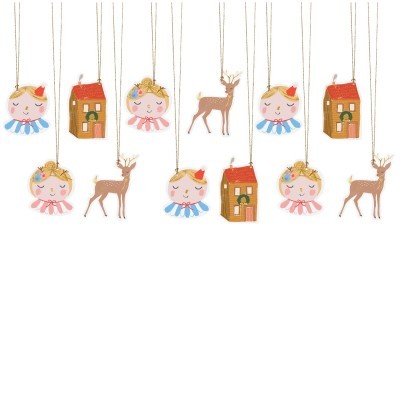 Etiquetas Natal Mix Casinhas