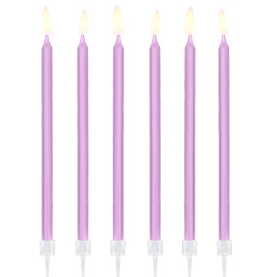 Velas Altas Lilás Pastel
