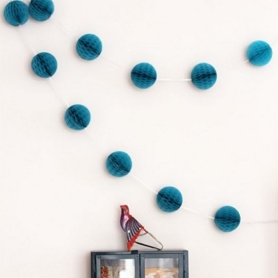 Grinalda Mini Bolas Azul Escuro