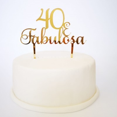 Topo Bolo Fabulosa Dourado