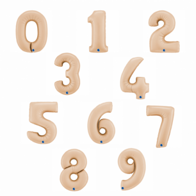 Balão Número Creme Gigante