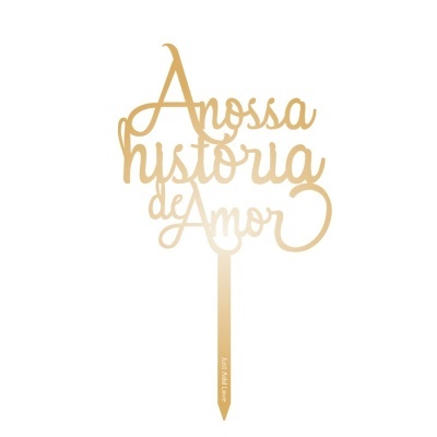 Topo Bolo A Nossa História de Amor