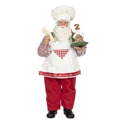 Pai Natal Decorativo Pasteleiro 28cm