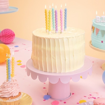 Velas Torcidas Cores Pastel