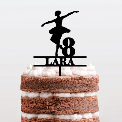 Topo Bolo Bailarina Nome e Idade