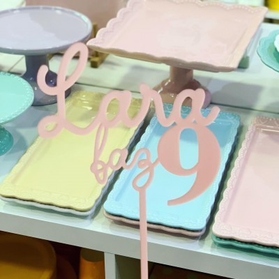 Topo Bolo Nome e Idade