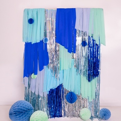 Fita Crepe Azul e Verde