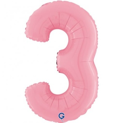 Balão Número Rosa Pastel Grande