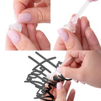 Aplique Frente de Bolo Happy Birthday Preto