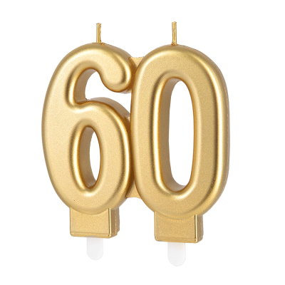 Vela Número 60 Dourada