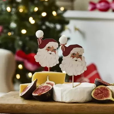 Toppers Vintage Santa - conj.12