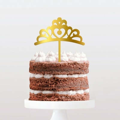 Topo Bolo Coroa Acrílico