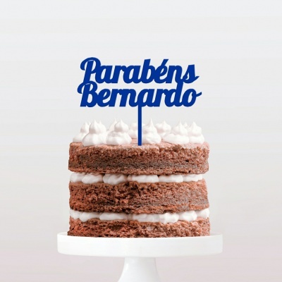 Topo Bolo Acrilico Letra 4