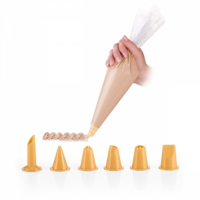 Conj. 10 Sacos de Pasteleiro Descartáveis + 6 Bicos