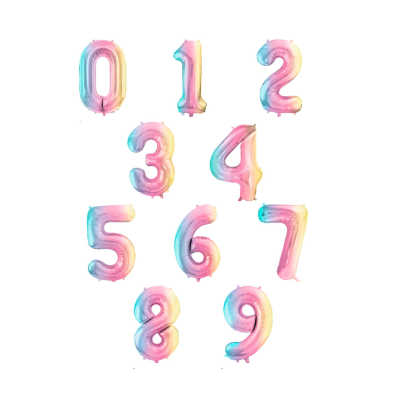 Balão Número Rainbow Grande