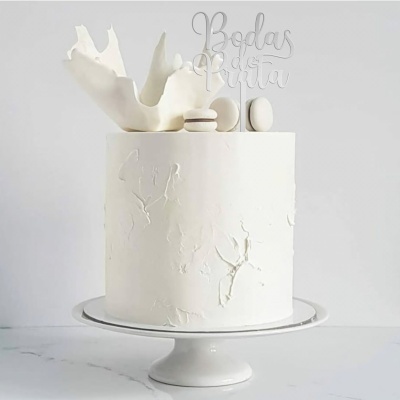 Topo Bolo Bodas de Prata Mini