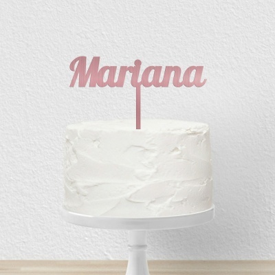 Topo Bolo Acrilico Letra 4