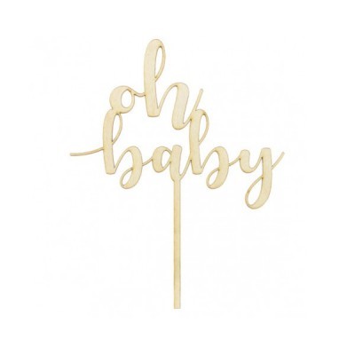 Topo Bolo Madeira Oh Baby