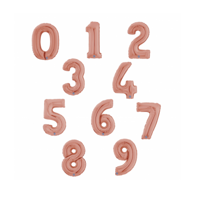Balão Número Rosegold Grande