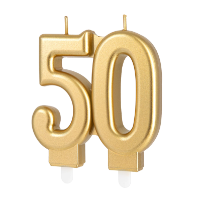 Vela Número 50 Dourada
